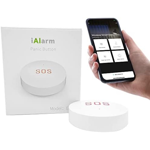 iAlarm ZigBee Smart Button,Require Tuya Zigbee hub,One-Key Control Multi-Scene Linkage Smart Switch Button,Works with Home Assistant Smart Life APP IFTTT,(Battery Not Included)