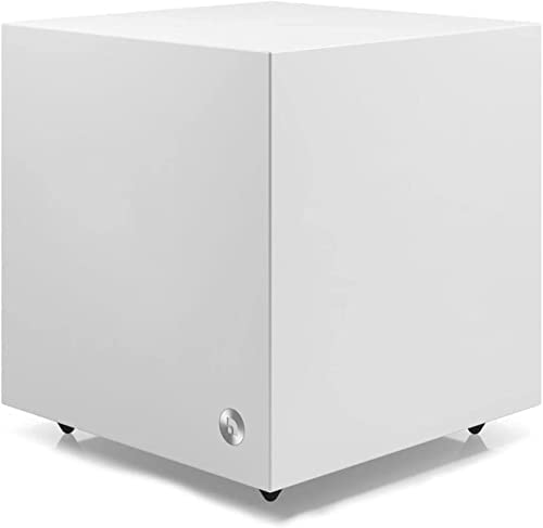 Audio Pro SW-5 Powered Subwoofer Speaker | 8” Woofer, 35-130 Hz, 150W Subwoofer Amplifier, Powered Bass Speaker for Home Theater Audio & Surround Sound System | RCA Cable Input | White
