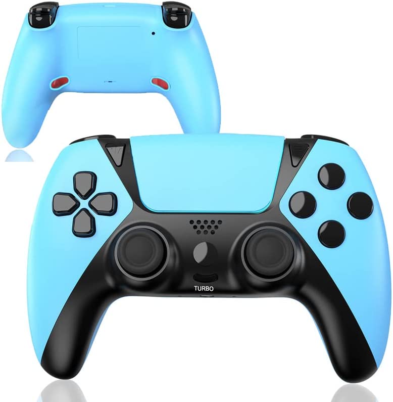 Custom Gamepad for PS4 Controller,TOPAD Scuf Remote Work with Playstation 4 Controller for PS4/Slim/Pro/PC/Steam,Modded Wireless Control with Paddles/Turbo/Sensor/Speaker/Audio Jack/Touch Pad,Blue