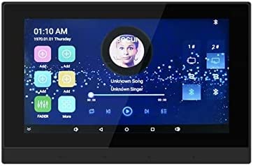 DSHGDJF WiFi Bluetooth Touch Screen in Wall Amplifier Audio 7" Smart Home Background Music Stereo Sound Play App (Color : Black)