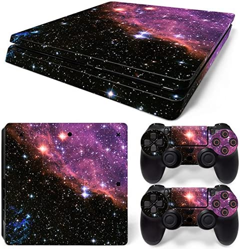 Gam3Gear Vinyl Decal Protective Skin Cover Sticker for PS4 Slim Console & Controller (NOT for PS4 or PS4 Pro) - Galaxy