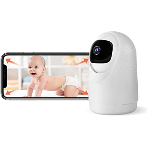 Indoor Security Camera, 1080P PTZ Pet Camera with Phone App,2.4G WiFi Cameras for Home Security Camera for Dog/Cat/Baby Monitor/Elderly, Two-Way Audio, Night Vision, Motion Tracking,Pan/Tilt Zoom