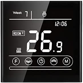 MincoHome 95~240V Tuya Smart Intelligent WiFi Thermostat Room Electric Floor Heating Temperature Controller Compatible with Alexa,Google Home (Black for Electric Heating)