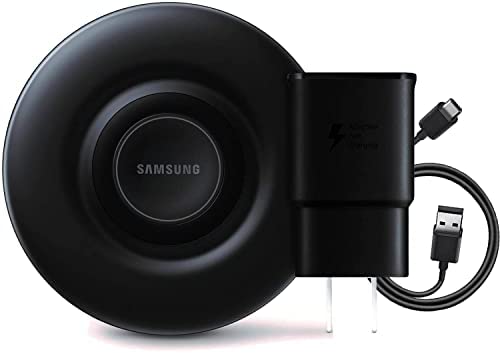 Samsung Wireless Charger Fast Charger Pad EP-P3105 Universally Compatible Qi Enabled for Smartphones and Watch Galaxy Gear S4 Watch Active 3 Active 4-15w C-Type 3.0 Fast Charger (Renewed)