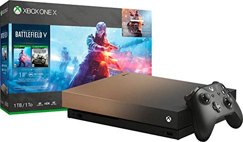 Xbox One X 1TB Console   Gold Rush Special Edition Battlefield V Bundle (Renewed) [Video Game]