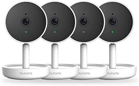 blurams Indoor Security Camera 2K, 4 Pack Security Cameras for Home, Pet Camera Baby Camera w/Facial Recognition, 2-Way Talk, Night Vision, Motion & Sound Detection, Works with Alexa & Google