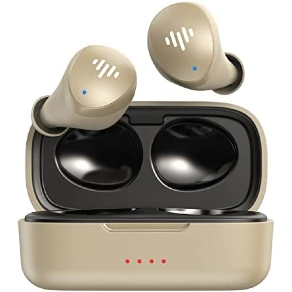 iLuv myBuds Wireless Earbuds, Bluetooth 5.3, Built-in Microphone, 20 Hour Playtime, IPX6 Waterproof Protection, Compatible with Apple & Android, Includes Charging Case & 4 Ear Tips, TB100 Gold