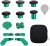 13 in 1 Metal Thumbsticks for Xbox One Elite Series 2 (*6*), Elite Series 2 Core (*6*) Accessory Parts, Gaming Accessory (*4*), Metal Mod 6 Swap Joysticks, 4 Paddles, 2 D-Pads, 1 Tool(Plating Green)