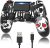 Wireless Controller for PS4 Gamepad Compatible with Playstation 4/Pro/Slim/PC,Double Shock/Bluetooth/Touchpad/Stereo Headphone Jack/Six-axis Motion Control/Charging Cable