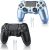 2 Pack Wireless (*2*) Works with PS4 Controller, YU33 Control Works with Playstation 4 Controller, Remote/Joystick/Mando/Controles with Charging Cable, Alpine Green and Red, New and Cheap