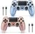 2 Pack Wireless Game Controller for PS4 Controller, ATISTAK Remotes Compatible with Playstation 4 Controller, Works with Gamepad/Mando/Joystick, Titanium Blue and Rose Gold, Cheap and New, 2022