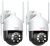 2K Security Camera Outdoor 2Packs, DEKCO WiFi Outdoor Security Cameras Pan-Tilt 360° View, 3MP Surveillance Cameras with Motion Detection and Siren, 2-Way Audio, Full Color Night Vision, Waterproof