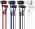 3.5mm in-Ear Earbud Headphones with Built-in Microphone Wired Stereo for Laptop Smartphones 4Pack