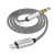 [Apple MFi Certified] Lightning to 3.5mm AUX Stereo Audio Cable, Nylon iPhone Aux Cord Adapter for Car Compatible with iPhone 14/13/12/11/XS/XR/X/8/7 to Speaker/Home Stereo/Headphone(3.3FT-Silver)