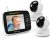 Baby Monitor with 2 Cameras. Kidsneed Video Baby Monitor with Remote Pan-Tilt-Zoom Camera, Large Screen Night Vision, Two Way Talk, Temperature Display, Lullabies, VOX Mode, 960ft Range