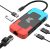D.Gruoiza Switch Dock, Portable TV Ethernet LAN Adapter for Nintendo Switch/OLED,Replace Nintendo Switch Docking Station, HDMI Adapter with Ethernet LAN/USB/Type-C(Blue and Red)