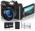 Digital Camera for Photography VJIANGER 4K 48MP Vlogging Camera for YouTube with 16X Digital Zoom, 52mm Wide Angle & Macro Lens, 2 Batteries, 32GB TF Card(Black)