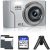 Digital Camera,VJIANGER 4K 48MP Mini Camera for Photography 2.8″ Vlogging Camera for YouTube with Manualfocus, 16X Digital Zoom, 2 Batteries, 32GB SD Card, Tripod(Silver)