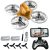 FURNIFAAD Mini Light RC Drone safe flight system with camera for kids and newbies, upgradable with WI-FI operate, controlled by a dedicated App connected to a smartphone, 3 speed mode, Led control lightning, 360 degree rotation and tumbling. (GOLD)