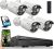 {HD 3K 5.0MP & 60 Days Storage} AI Detected POE Security Camera Systems, OOSSXX 8 Channel Outdoor Surveillance Video System, 4pcs IP67 Waterproof Cameras with Audio, 2TB