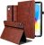 HFcoupe iPad 10.9 10th Generation Case with Pocket, Multiple Angles Viewing Protective Folio Cover with Auto Sleep Wake for iPad 10.9 inch 2022 Only, Brown