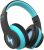 Kids Bluetooth (*3*), Colorful Wireless Over Ear Headset with 85dB/94dB Volume Limited, 45H Playtime, 3 Lightning Modes, Built-in Mic (*3*) for Boys Girls iPad Tablet School Airplane Blue