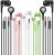 LWZCAM Earbuds Earphones with Microphone,5pack Ear Buds Wired Headphones,Noise Islating Earbuds,Fits 3.5mm Interface for iPad,iPod,Mp3 Players,Android and iOS Smartphones(Black+Pink+White+Green)