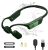 Mojawa Open-Ear Bone Conduction Headphones- Wireless Microphones Headsets w/ 5.0 Bluetooth Echo Cancellation IP67 Sweatproof Workouts Earphones for Sports Running Hiking Cycling Office Meeting(Green)