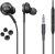 OEM ElloGear Earbuds Stereo Headphones for Samsung Galaxy S10 S10e Plus A31 A71 Cable – Designed by AKG – with Microphone and Volume Buttons (Black)