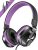 On-Ear Headphones with Microphone, 2022 Newest Foldable Wired Headphones for Adults Kids, Lightweight Portable Stereo Headphones with 1.5M Tangle-Free Cord for School Home Purple