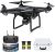 (*2*) D58 4K GPS Drone with Camera for Adults, 5G WiFi HD Live Video, RC Quadcopter with Auto Return, Follow Me, Altitude Hold, Portable Case, 2 Battery, Easy Selfie for Beginner