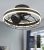 Q&S Black Low Profile Ceiling Fan with Lights and Remote,Modern Farmhouse Flush Mount Enclosed Ceiling Fans for Bedroom Home Office,Mute Smart 6 Speeds (*3*) Motor Dimmable LED 3 Color D19.7
