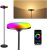 Smart Floor Lamp, 2700-6500K+RGBPink Multicolors Scene DIY Torch Floor Lamp, 24W 2400LM Dimmable Tall Standing Lamp work with Alexa Google Home,Wifi Remote Control RGB Floor Lamp For Living Room