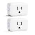 Syantek Smart Plug, Smart Home WiFi Outlets Compatible with Alexa and Google Assistant for Voice Control, Remote Control, Timer Function, No Hub Required, 2.4GHz WiFi Only, FCC Certified (2 Pack)