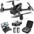 TENSSENX Drone with Camera, Foldable FPV Drone for Adults and Kids, Black Portable RC Quadcopter with 2 Batteries for 40 Min flight, Voice and Gesture Control, Optical Flow Positioning, Gravity Sensor