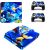 Vanknight PS4 Slim Console Controllers Skins Set Vinyl Decal Sticker Sonic Blue