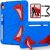 WESOROL Case for iPad 10th Generation, Kids Friendly iPad Case 10th Generation iPad 10.9 Case with Pencil Holder Shoulder Strap Kickstand, Heavy Duty Protective 10th Gen iPad Case for Kids, Blue Red