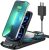Wireless Charger 3 in 1, CKCN Fast Wireless Charging Station, 15W Foldable Wireless Charging Stand for i Phone 13/12/11 Pro/Pro Max/Xr, Apple Watch 7/SE/6/5/4/3/2, Air Pods 3/2/Pro with 18W Adapter