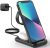 (*3*) Charging Station, 3 in 1 (*3*) Charger for iPhone 14/13/12/11/Pro/Max/Mini, Foldable Fast (*3*) Charging Stand Dock for Apple Watch Series/Airpod 3/professional/2 – Black (with 18W Adapter)
