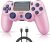Wiv77 Pink Wireless Controller Compatible with PS4, Controller Works for Playstation 4, Controller with Durable Color/Stereo Headphone Jack/Long Battery Life, Control Pa4 for Kids/Girls/Boys/Men/Women