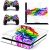 Wodoys Vinyl Stickers Skins Fit for PS4 Console and Controllers Suit Whole Body, Rainbow Band