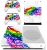 Wodoys Vinyl Stickers Skins Fit for Xbox One Slim Console and Controllers Suit Whole Body, Rainbow Belt