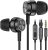 Yatloml Wired Earbuds with Microphone, in Ear Headphones with Heavy Bass&Noise Isolating, High Sound Quality in-Ear Earphones Compatible with iPod, iPad, MP3, Android Phones and All 3.5mm Jack-Black